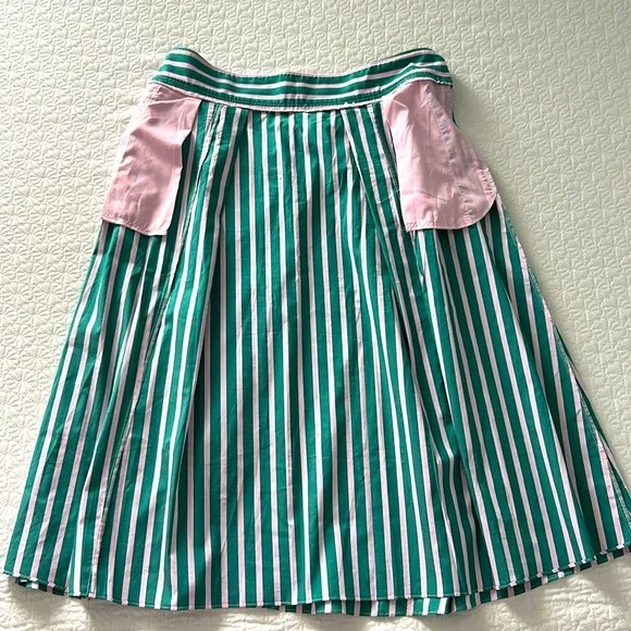 NWOT Halogen x Atlantic Pacific Skirt Striped Asymmetrical Tiered A-Line XL - Picture 7 of 8